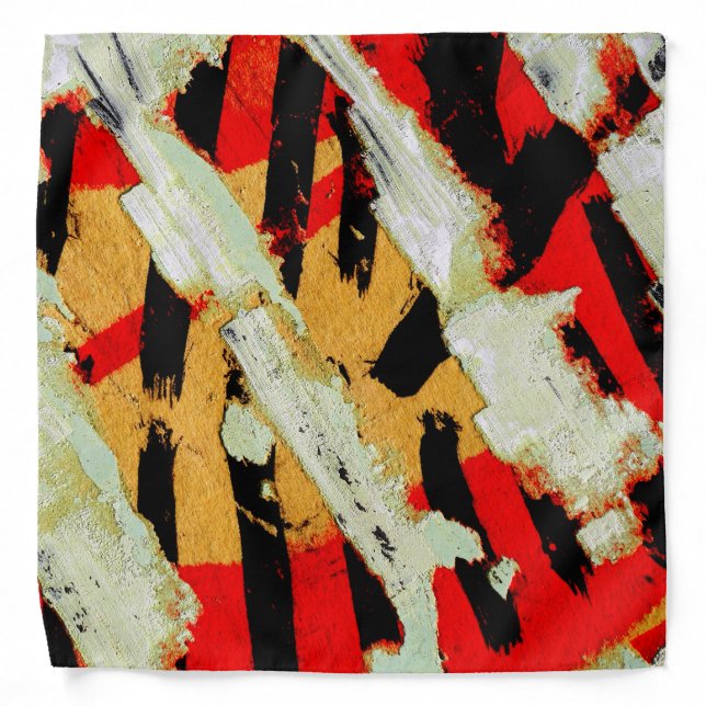 Cool Peeling Painted Paper Bandana (Front)