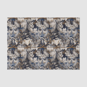 cool peeping owl tiled pattern  tissue paper