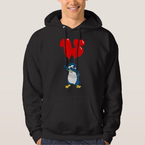 Cool Penguin   15th Birthday   Kids Balloon Party Hoodie