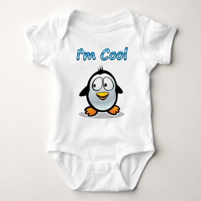 Cool Penguin Baby Bodysuit (Front)
