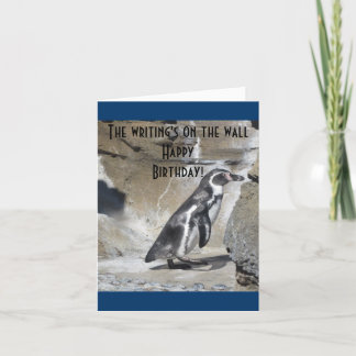 Cool Penguin Birthday Greeting Card