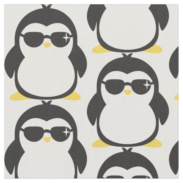 Cool Penguin Fabric (Close Up)