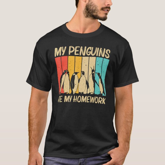 Cool Penguin For Kids Boys Emperor Penguin Bird   T-Shirt (Front)