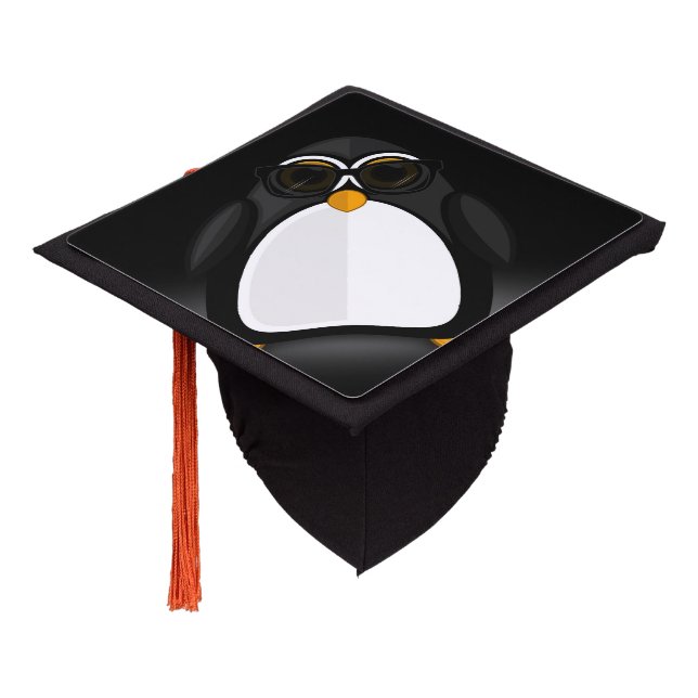 Cool Penguin  Graduation Cap Topper (Angled)