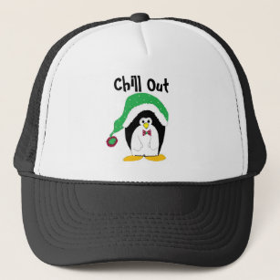 Cool Penguin Holiday Penguin Trucker Hat