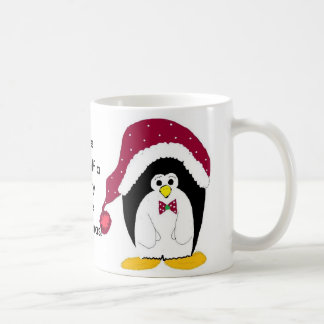 Cool Penguin in a Red Hat Coffee Mug