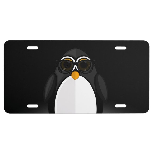 Cool Penguin License Plate (Front)