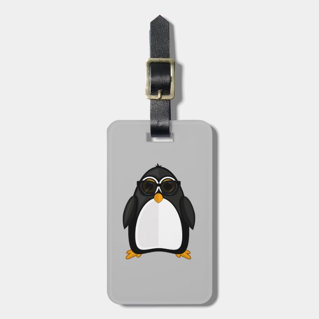 Cool Penguin  Luggage Tag (Front Vertical)
