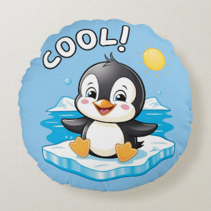 Cool! , Penguin Round Pillow