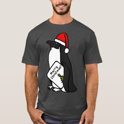 Cool Penguin Says Merry Christmas T_Shirt