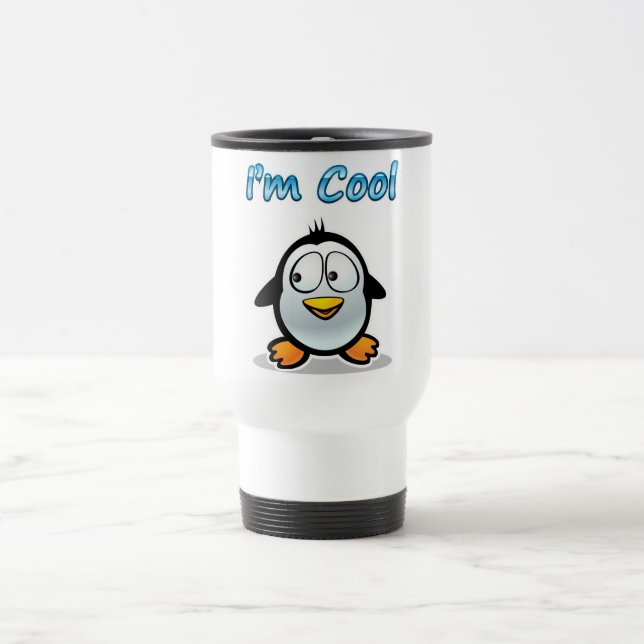 Cool Penguin Travel Mug (Center)