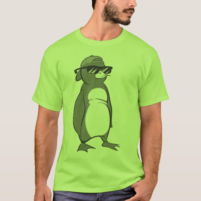 Cool Penguin Wearing Sunglasses T-Shirt (Front)