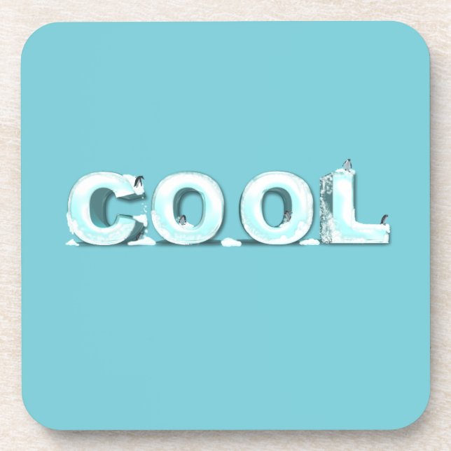 Cool Penguins Beverage Coaster (Front)