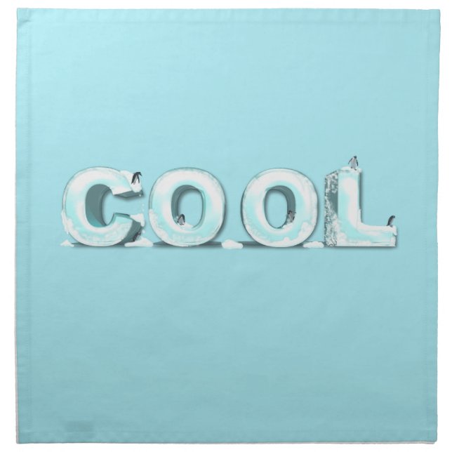 Cool Penguins Cloth Napkin (Front)
