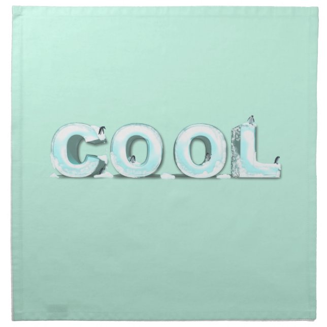 Cool Penguins Cloth Napkin (Front)