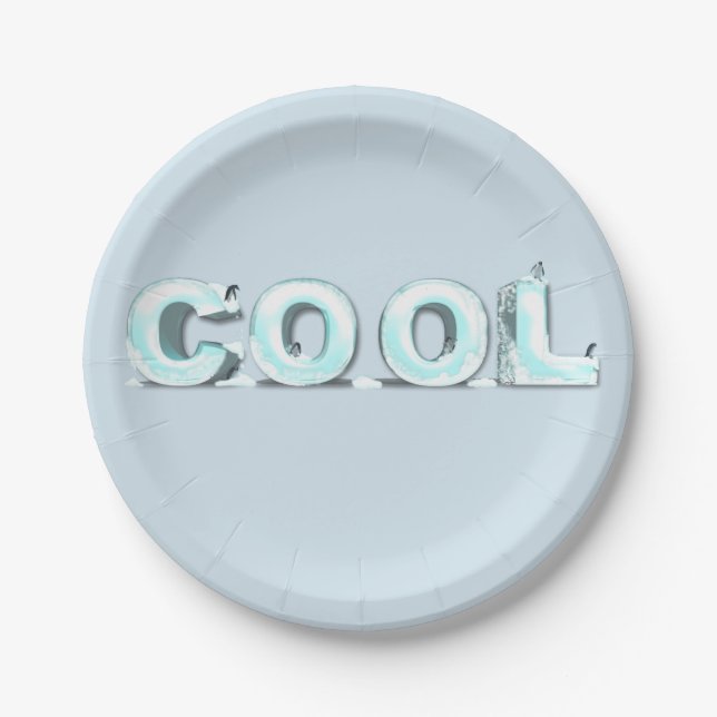 Cool Penguins Paper Plates (Front)