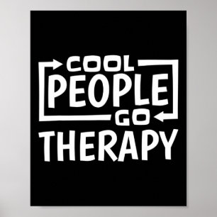 Cool People Go Therapy Poster