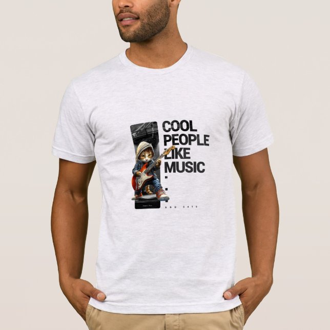 Cool People Like Music – Premium Graphic Tee (Front)