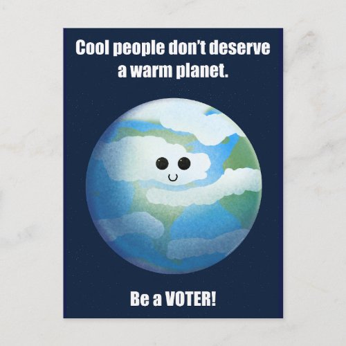 Cool People Warm Planet Postcard
