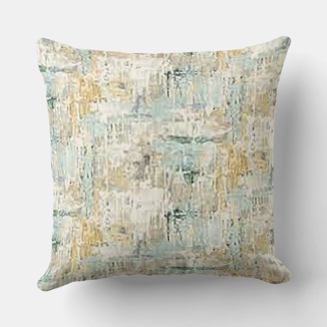 Cool Peppermint Waterfall  Throw Pillow (Back)