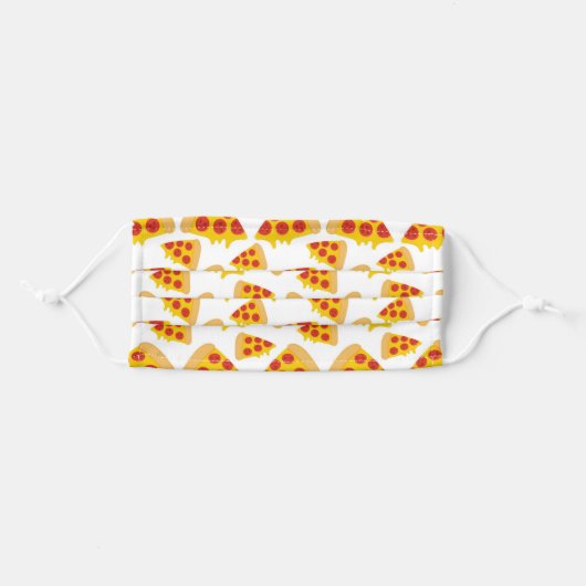 Cool Pepperoni Pizza Pattern Adult Cloth Face Mask (Front, Folded)