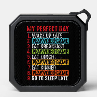 Cool perect day gaming word art  bluetooth speaker