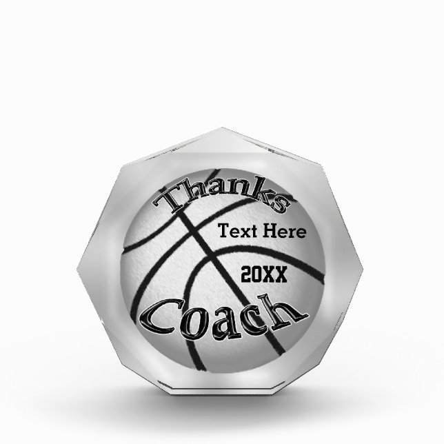 Cool Personalized Awards for Basketball Coaches (Front)