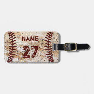 Personalized Baseball Luggage Name Tag - Custom Bag Tag Gift