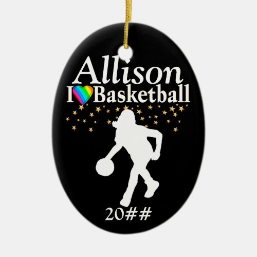 COOL PERSONALIZED BASKETBALL CHRISTMAS ORNAMENT