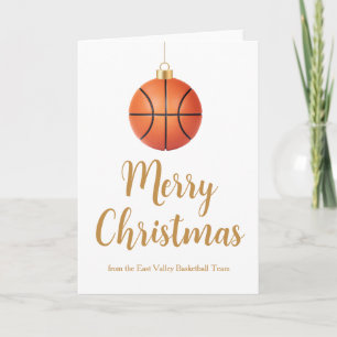 Cool Personalized Basketball Coach Christmas Holiday Card
