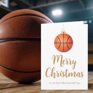 Cool Personalized Basketball Coach Christmas Holiday Card