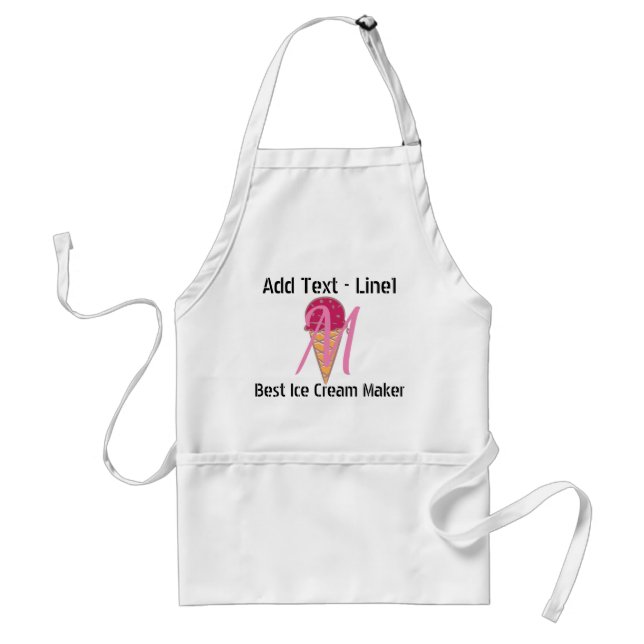 Cool Personalized Best Ice Cream Maker Apron (Front)