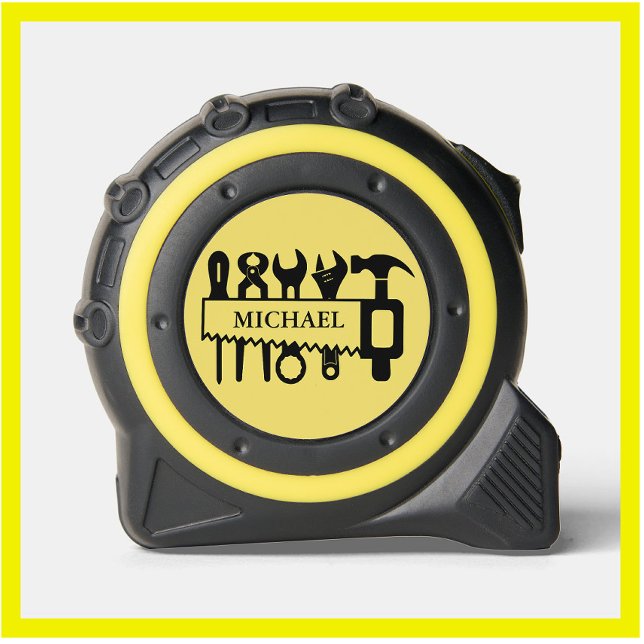 Cool Personalized Custom Monogram Tools Tape Measure (Creator Uploaded)
