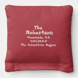 Cool Personalized Family Name Wedding  Cornhole Bags