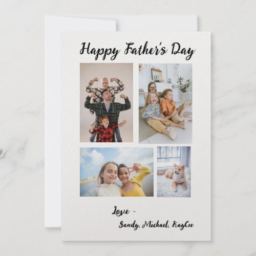 Cool Personalized Family Photos Fathers Day Card