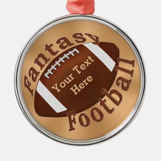 Cool Personalized Fantasy Football Ornament (Front)