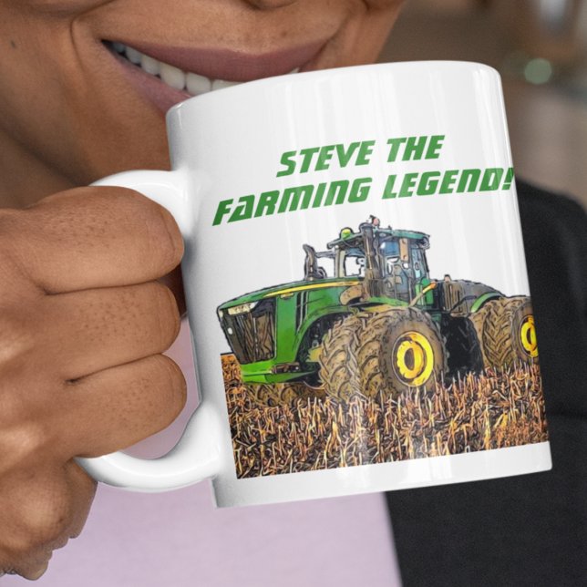 Cool Personalized Farming Legend Tractor Equipment Coffee Mug (Creator Uploaded)