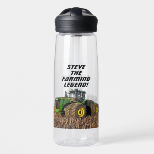 Cool Personalized Farming Legend Tractor Equipment Water Bottle