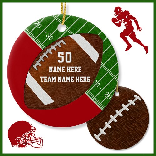 Cool Personalized Football Christmas Ornaments