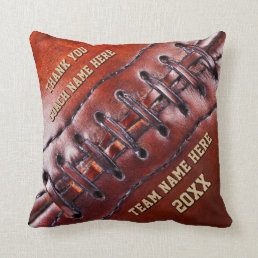Cool Personalized Football Coach Gift Ideas Throw Pillow