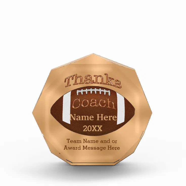 Cool Personalized Football Coach Gifts Award | Zazzle