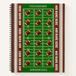 Cool Personalized Football Field Football Notebook