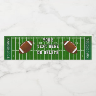 Cool Personalized Football Water Bottle Labels Zazzle Com