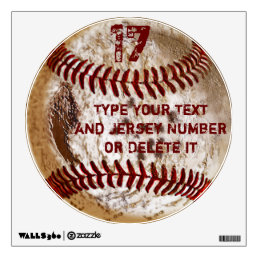 Cool Personalized Grunge Baseball Wall Decals
