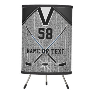 Cool Personalized Hockey Lamp, Personalized Tripod Lamp
