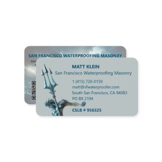Cool Personalized Masonry Company Logo/QR Code/URL Business Card