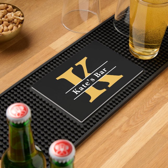 Cool Personalized Monogram For Coffee Table  Bar M Bar Mat (Insitu (Bar 2))