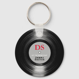Cool Personalized Music Vinyl Record Keychain