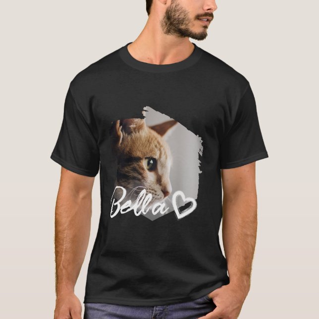 Cool Personalized Name and Photo for Your Pet T-Shirt (Front)