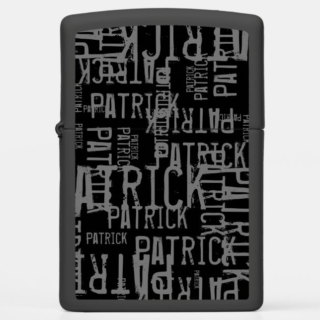 cool personalized name pattern typography zippo lighter (Front)